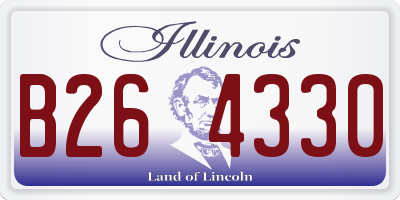 IL license plate B264330