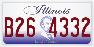 IL license plate B264332