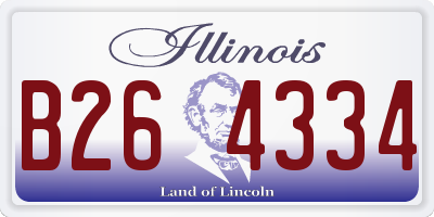 IL license plate B264334