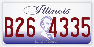 IL license plate B264335