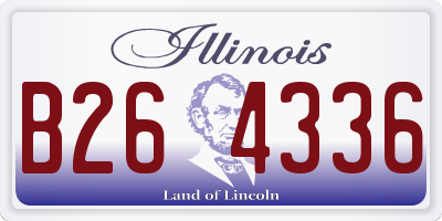 IL license plate B264336