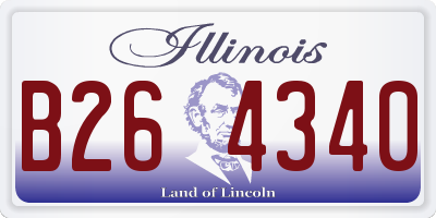 IL license plate B264340