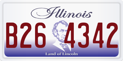 IL license plate B264342