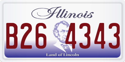IL license plate B264343