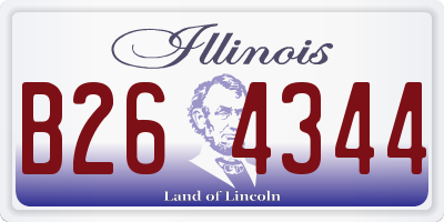 IL license plate B264344