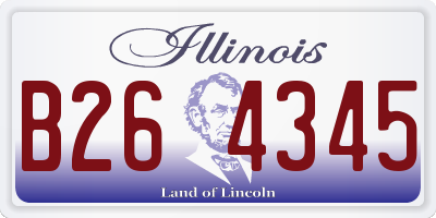 IL license plate B264345