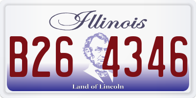 IL license plate B264346