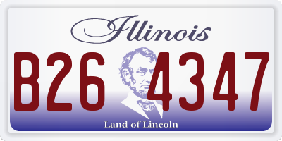 IL license plate B264347