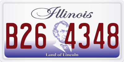 IL license plate B264348