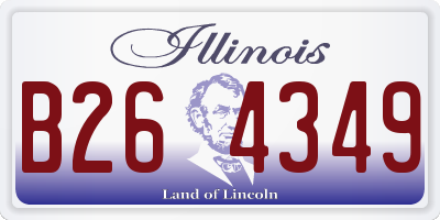 IL license plate B264349