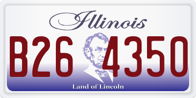 IL license plate B264350