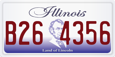 IL license plate B264356