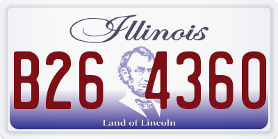 IL license plate B264360