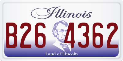 IL license plate B264362