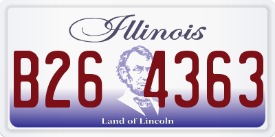 IL license plate B264363