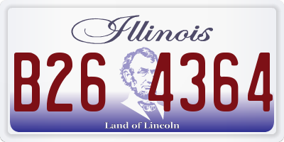 IL license plate B264364
