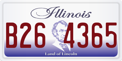 IL license plate B264365