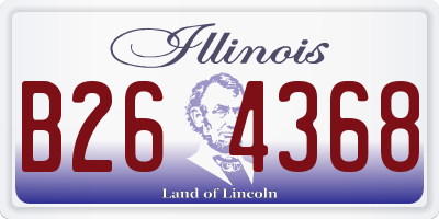 IL license plate B264368