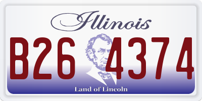 IL license plate B264374