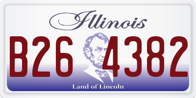 IL license plate B264382