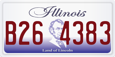 IL license plate B264383