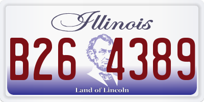IL license plate B264389