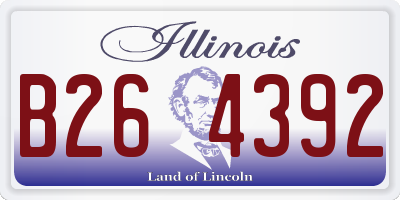 IL license plate B264392