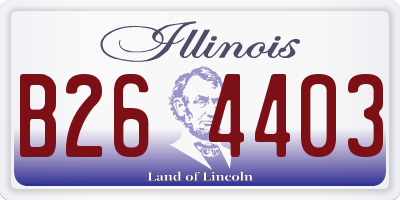 IL license plate B264403