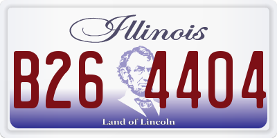IL license plate B264404