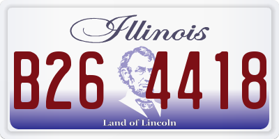 IL license plate B264418