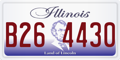 IL license plate B264430