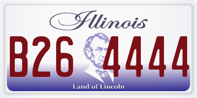 IL license plate B264444