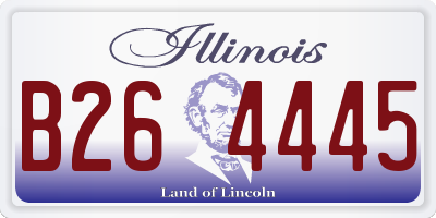 IL license plate B264445
