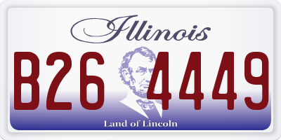 IL license plate B264449