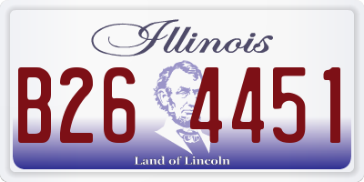 IL license plate B264451