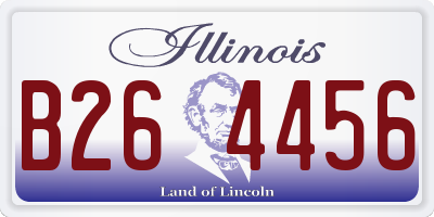 IL license plate B264456