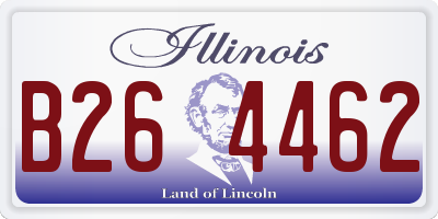 IL license plate B264462