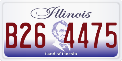 IL license plate B264475