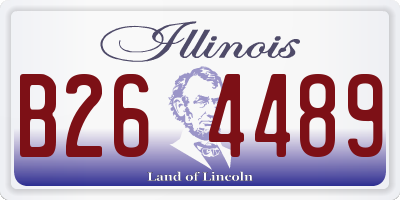 IL license plate B264489