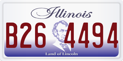 IL license plate B264494