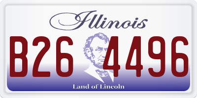 IL license plate B264496