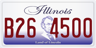 IL license plate B264500