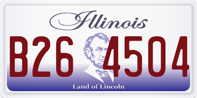 IL license plate B264504