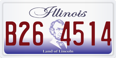 IL license plate B264514