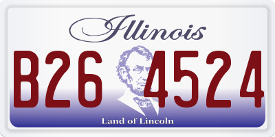 IL license plate B264524