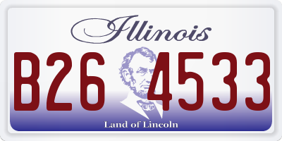 IL license plate B264533