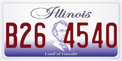 IL license plate B264540