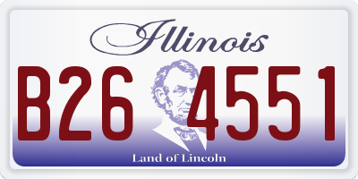 IL license plate B264551
