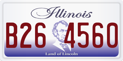 IL license plate B264560