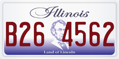 IL license plate B264562